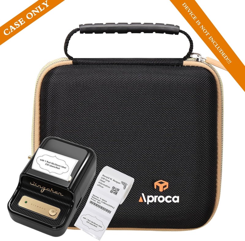 Aproca Case Compatible with NIIMBOT B21 Label Maker Thermal Label Printer, Storage Portable Bag for Accessories -Black (Case Only) - Image 4